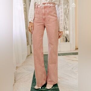 Sézane The 70’s Trousers - Pink Jeans